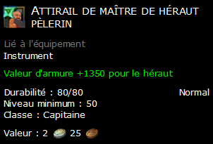 Attirail de maître de héraut pèlerin