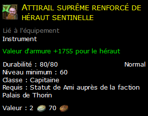 Attirail suprême renforcé de héraut sentinelle