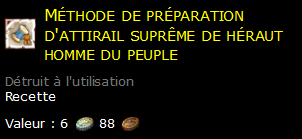 Méthode de préparation d'attirail suprême de héraut homme du peuple