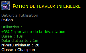 Potion de ferveur inférieure