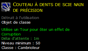 Couteau à dents de scie nain de précision