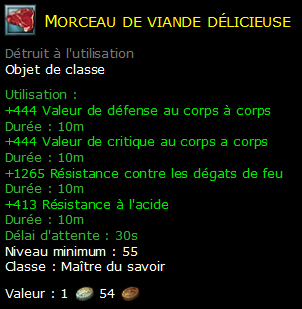 Morceau de viande délicieuse