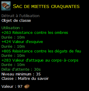 Sac de miettes craquantes