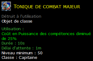 Tonique de combat majeur