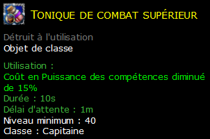 Tonique de combat supérieur