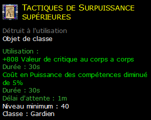 Tactiques de Surpuissance supérieures