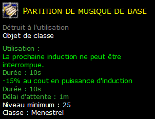 Partition de musique de base