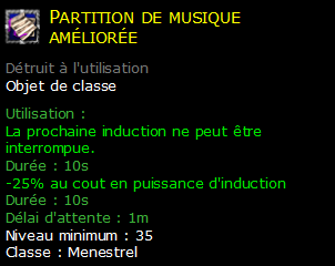 Partition de musique améliorée