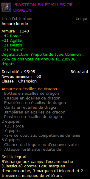 Plastron en écailles de dragon