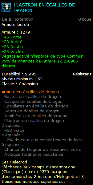 Plastron en écailles de dragon