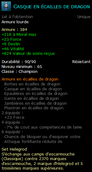 Casque en écailles de dragon