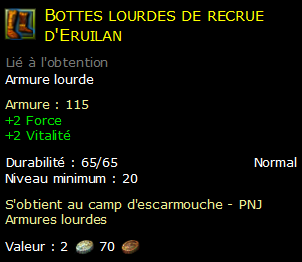 Bottes lourdes de recrue d'Eruilan