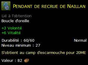 Pendant de recrue de Naillan