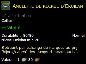 Amulette de recrue d'Eruilan