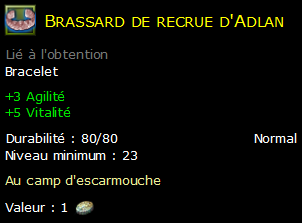 Brassard de recrue d'Adlan