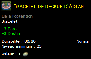 Bracelet de recrue d'Adlan