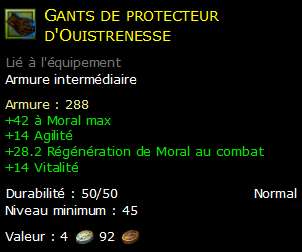 Gants de protecteur d'Ouistrenesse