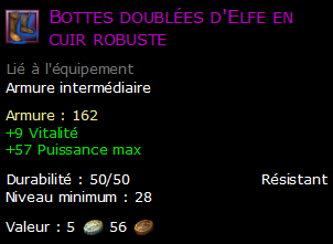 Bottes doublées d'Elfe en cuir robuste