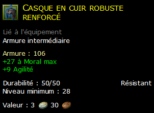 Casque en cuir robuste renforcé