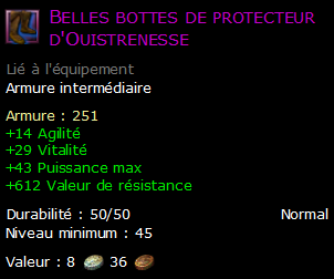 Belles bottes de protecteur d'Ouistrenesse