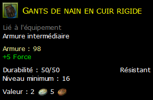 Gants de nain en cuir rigide