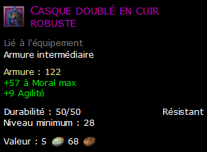 Casque doublé en cuir robuste