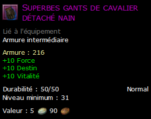 Superbes gants de cavalier détaché nain