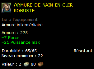 Armure de nain en cuir robuste