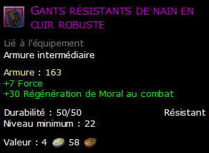 Gants résistants de nain en cuir robuste