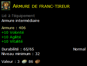 Armure de franc-tireur