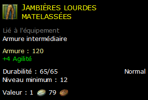 Jambières lourdes matelassées