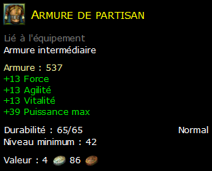 Armure de partisan