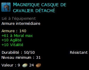 Magnifique casque de cavalier détaché