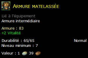 Armure matelassée