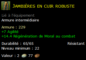 Jambières en cuir robuste