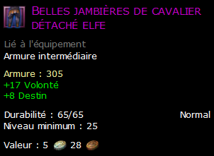 Belles jambières de cavalier détaché elfe