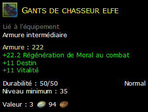 Gants de chasseur elfe