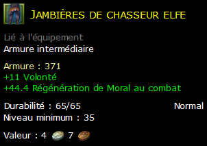 Jambières de chasseur elfe