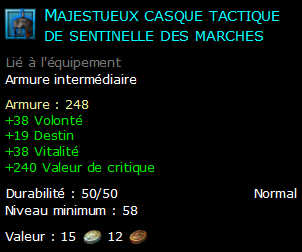 Majestueux casque tactique de sentinelle des marches