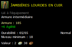 Jambières lourdes en cuir