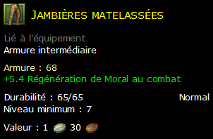 Jambières matelassées