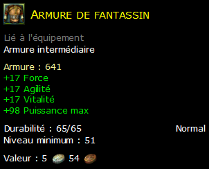 Armure de fantassin