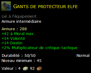 Gants de protecteur elfe