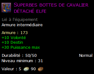 Superbes bottes de cavalier détaché elfe