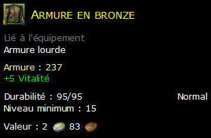 Armure en bronze