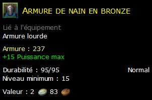 Armure de nain en bronze