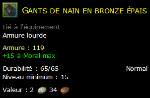 Gants de nain en bronze épais