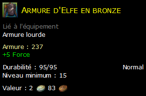 Armure d'Elfe en bronze