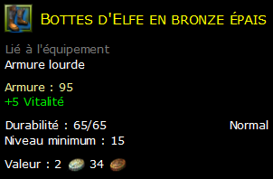 Bottes d'Elfe en bronze épais