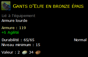 Gants d'Elfe en bronze épais